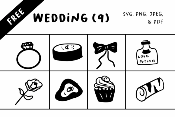 Elegant Wedding Illustrations Set9