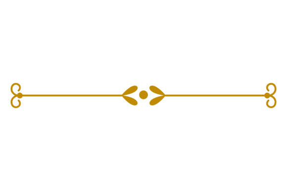 Golden Text Divider. Ornate Wedding Desi