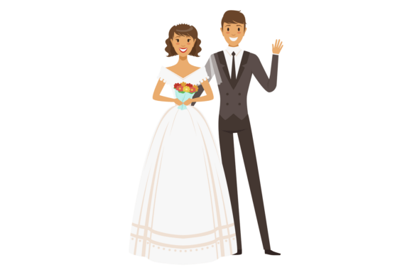 Happy Newly Married Couple. Wedding Cele