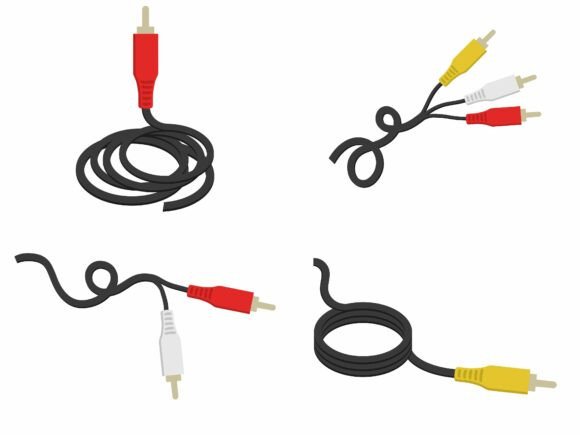 RCA Connector Cable Illustration