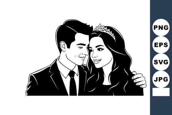 Romantic Couple Wedding Bride and Groom