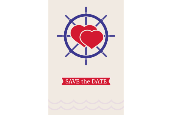 Romantic Nautical Wedding Invitation Tem