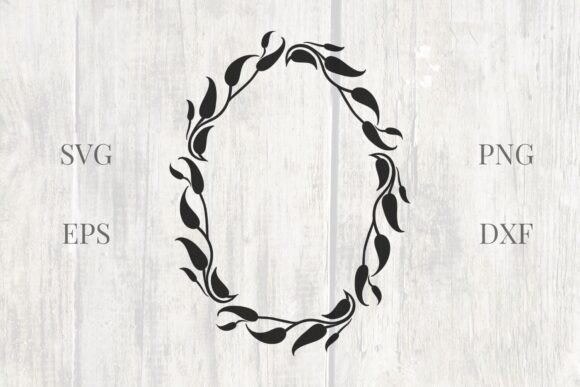 Vintage Leaves Wedding Frame SVG
