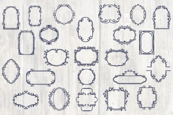 Vintage Wedding Frames SVG Collection