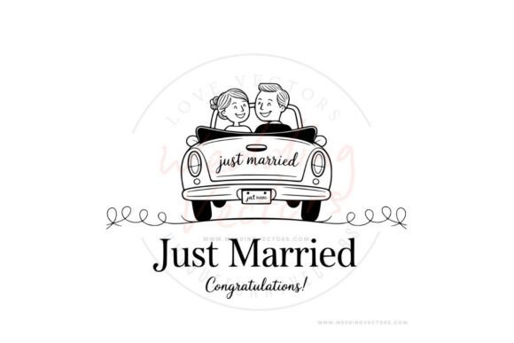 Wedding Couple Svg and Stick Vectors 73